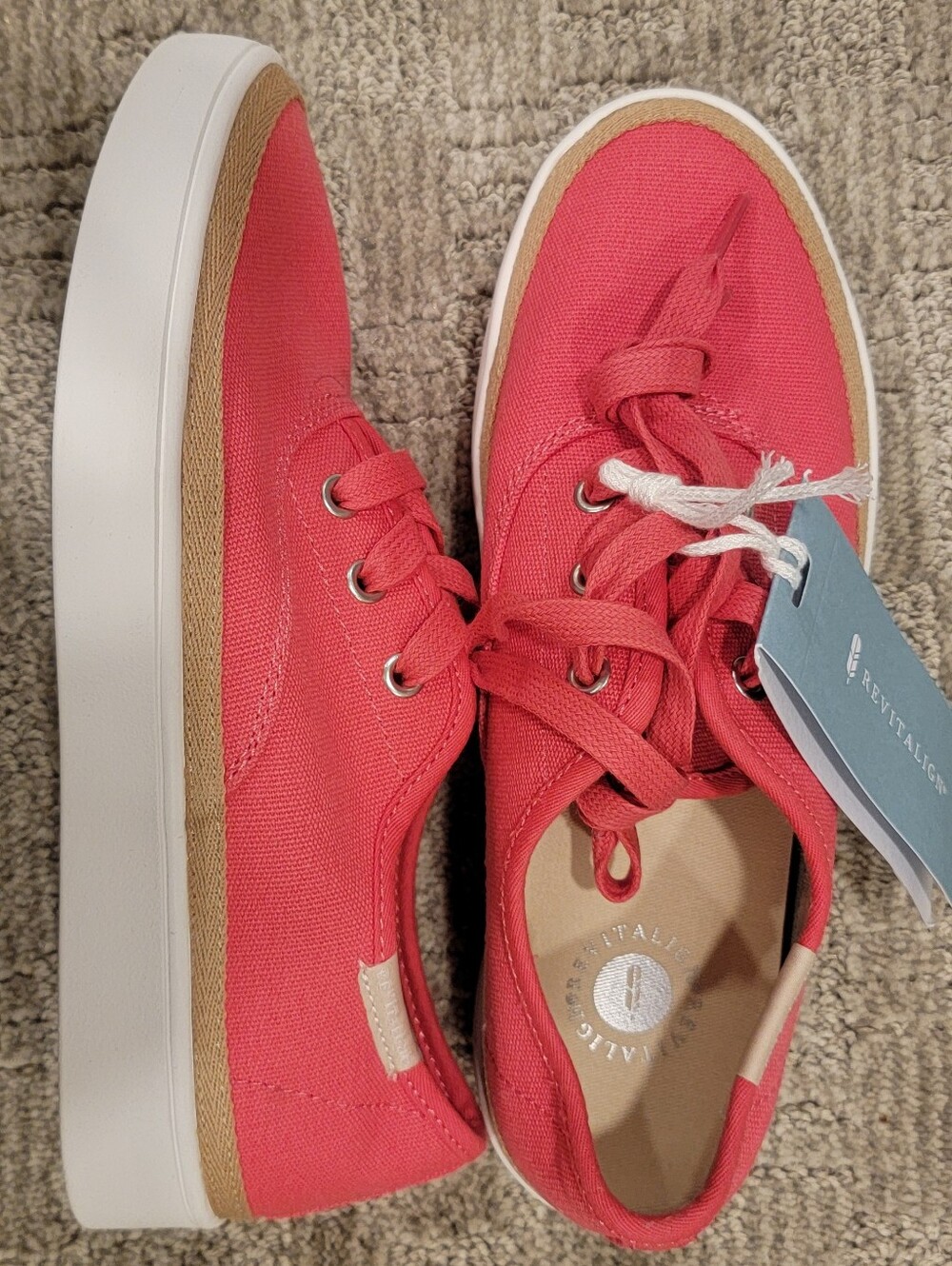 NWT Revitalign Orthotic Washable Canvas Or Eyelet Sneakers- Aster